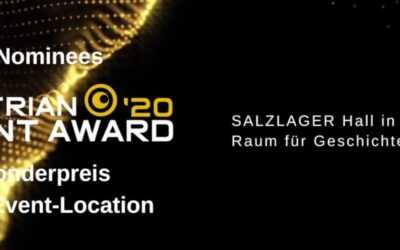 Best Event-Location: Salzlager Hall zum Austrian Event Award 2020 nominiert